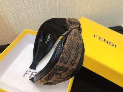 Fendi Mocha Ribbon FF Knot Headband