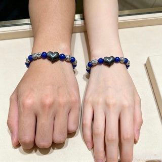 Gucci GG Blue Stone Lion Charm Bracelet